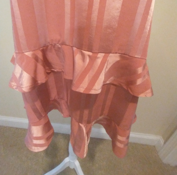 Pinch Striped Midi Dress in Shimmery Peach Tones - Picture 3 of 8